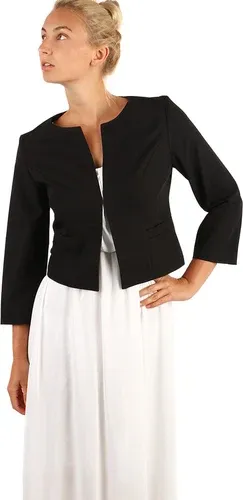 Glara Women's jacket three-quarter sleeves plus size (7753311)