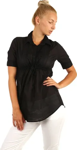 Glara Ladies cotton blouse with short sleeves (2886756)