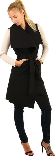 Glara Women's winter long vest with belt (6977345)