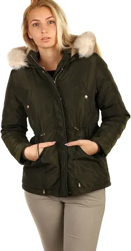 Glara Women's winter parka with furry hood oversize (2884655)
