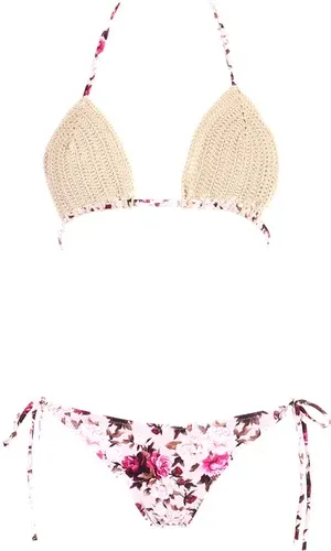 Glara Women's bikini with crocheted top (2887380)