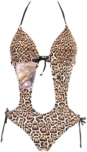 Glara Women's one-piece swimsuit with leopard pattern (2887384)