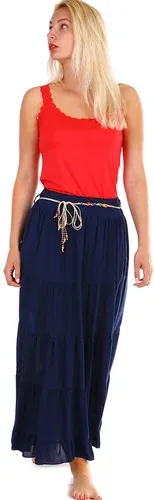 Glara Single Color Long Women's Maxi Skirt (8158178)