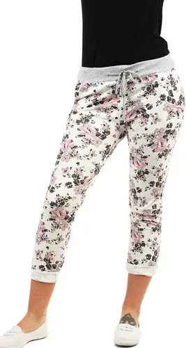 Glara Women's floral three-quarter sweatpants (6815874)