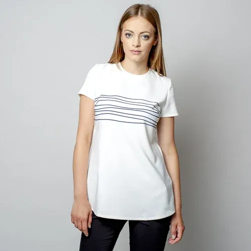 Willsoor Camiseta para mujeres con patrón de rayas 10907 (8171448)