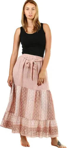Glara Women's long summer skirt with ethno pattern (2887331)