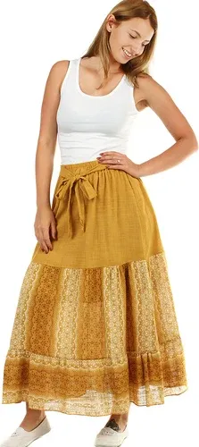 Glara Women's long summer skirt with ethno pattern (2887332)