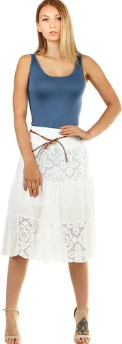 Glara Women's summer skirt with lace (2308696)