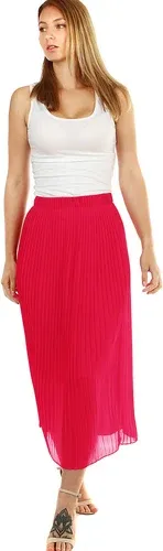 Glara Pleated midi skirt with smaller folds (7930312)