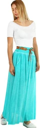 Glara Romantic long skirt with belt (2308701)