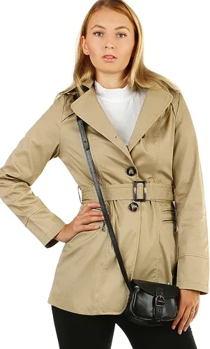 Glara Women's cotton trench coat with buckle (3818692)