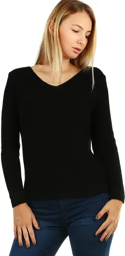 Glara Knitted women's sweater with cuts on the back (2308673)