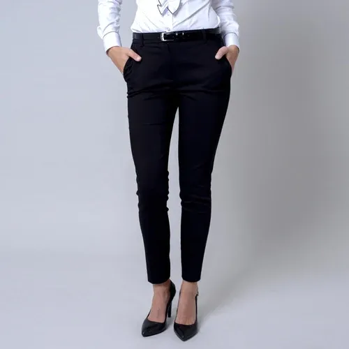 Willsoor Pantalones para mujer talla larga color negro 12140 (8171473)