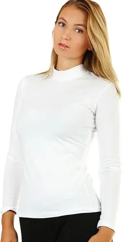 Glara Women's one-color t-shirt with a stand-up collar (3813901)