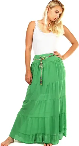 Glara Single Color Long Women's Maxi Skirt (8158182)