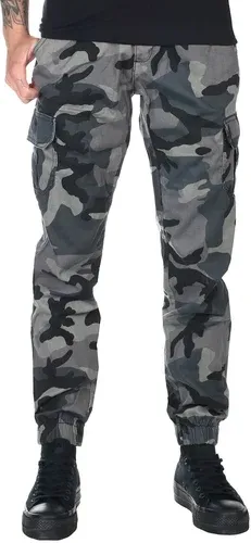 Pantalones de mujer URBAN CLASSICS - Cintura alta - oscuro camuflaje - TB3047 (7819434)