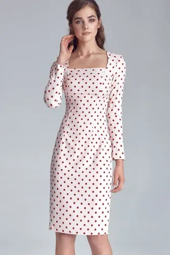 Glara Polka dot sleeveless dress with long sleeves (2884921)