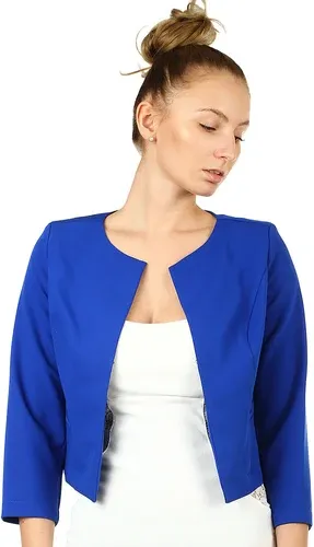 Glara Women's jacket three-quarter sleeves plus size (7753308)