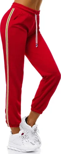 Pantalón de chándal para mujer rojo OZONEE JS/1020/B5 (2597814)