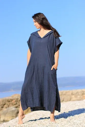 Glara Women's long oversized linen dress (4881006)