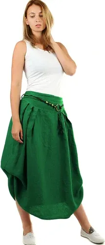 Glara Women's long balloon linen skirt (7919333)