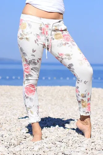 Glara Women's floral cotton pants (3818936)
