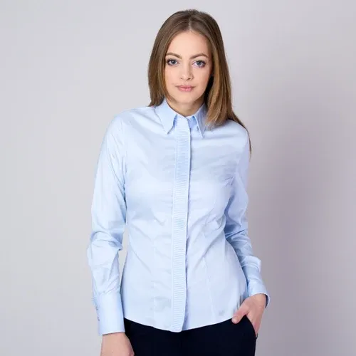 Willsoor Camisa para mujer con plisado debido a la luz azul 11345 (8171454)