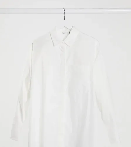 ASOS Maternity Camisa boyfriend de manga larga en algodón blanco de ASOS DESIGN Maternity (3344060)