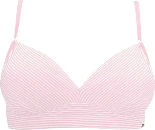 Glara Women's bra with stripes organic cotton (3819323)