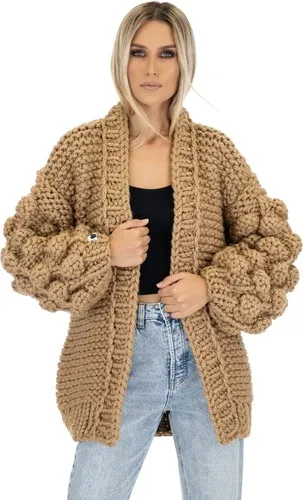 Mums Handmade Bubble Sleeve Cardigan - Camel (3840620)