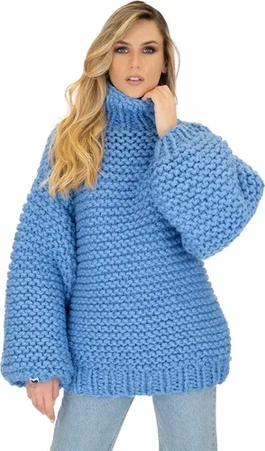 Mums Handmade Turtle Neck Sweater - Blue (3842719)