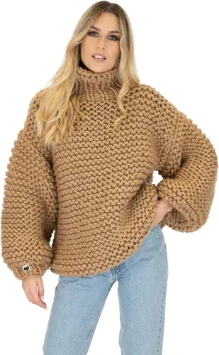Mums Handmade Turtle Neck Sweater - Camel (3842721)