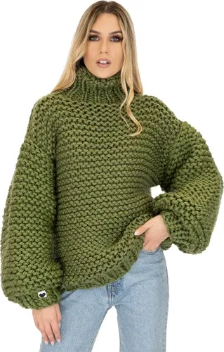 Mums Handmade Turtle Neck Sweater - Khaki (3842508)