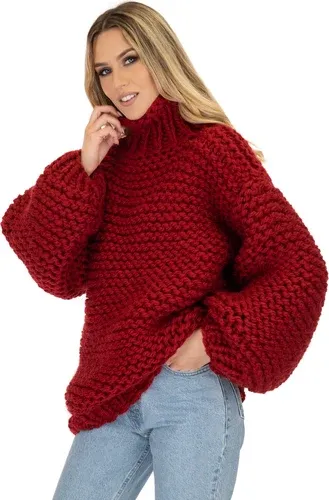 Mums Handmade Turtle Neck Sweater - Red (3842512)