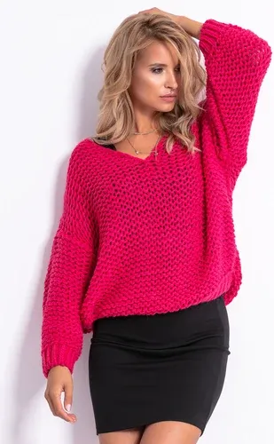 Glara Women's wool sweater with loose binding (3813844)