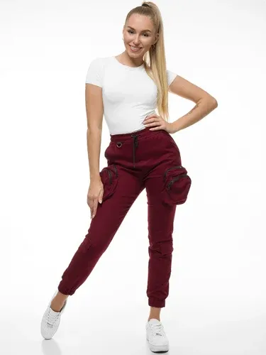 Pantalón jogger de mujer burdeos OZONEE O/802 (3743910)