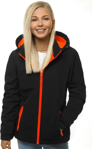 Chaqueta de mujer negro y naranja OZONEE JS/HH018/1/48 (3778497)