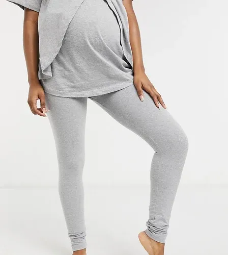 ASOS Maternity Leggings de pijama grises jaspeados Mix &amp; Match de ASOS DESIGN Maternity (3885649)