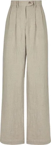 Luciee Linen Pleat Pant In Natural Brown (3901617)