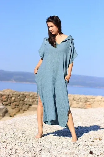 Glara Women's long oversized linen dress (4141648)