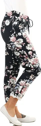Glara Women's sweatpants flowers (4154638)