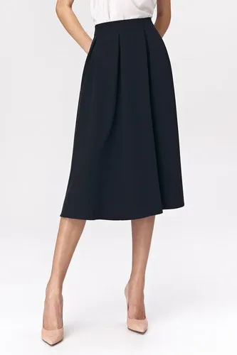 Glara Women's midi skirt with folds (4839893)