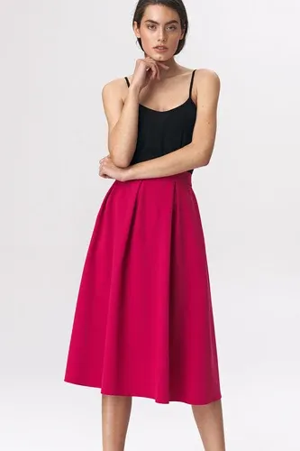 Glara Women's midi skirt with folds (4839894)