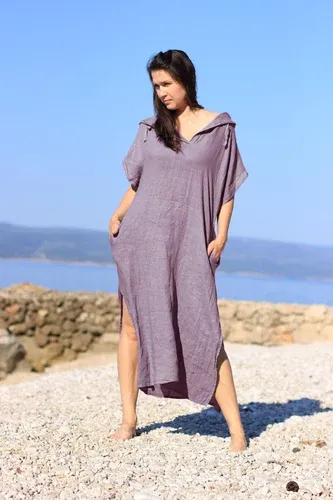 Glara Women's long oversized linen dress (5171291)