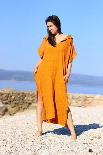 Glara Women's long oversized linen dress (5171294)