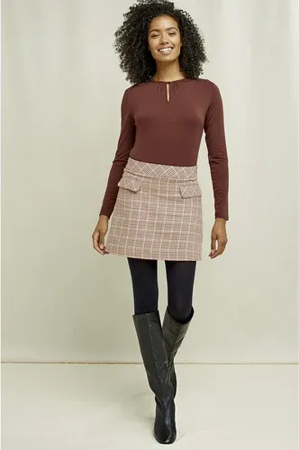 Glara Women's organic cotton skirt with pockets (6103221)
