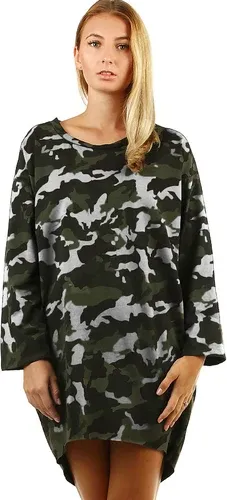 Glara Loose camouflage dress long sleeves (5573814)