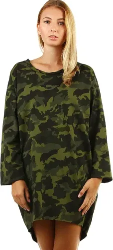 Glara Loose camouflage dress long sleeves (5573816)