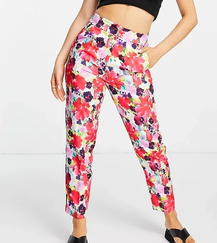 Pantalones con estampado floral de Liquorish Petite (parte de un conjunto)-Multicolor (6035501)
