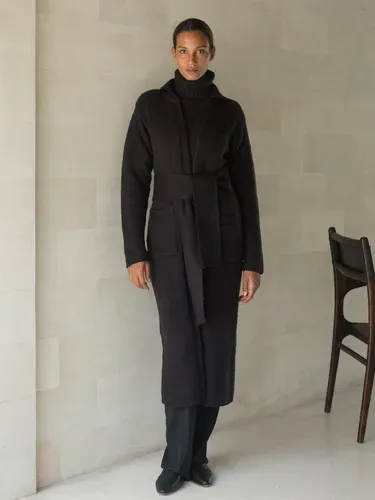 Luciee Iman Mohair Coat In Black (6136809)